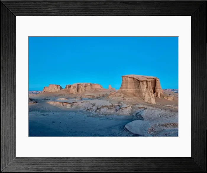 Framed Print : Dasht-e Lut Desert in eastern Iran taken in January 2019 taken in hdr
