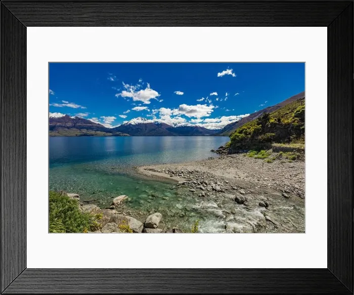 Framed Print : Aerial drone view of north side of Lake Wanaka at Makarora, South Island, New Zealand Framed Print : Aerial drone view of north side of Lake Wanaka at Makarora, South Island, New Zealand