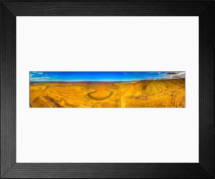 Framed Print : Panorama of River and Forest Framed Print : Panorama of River and Forest