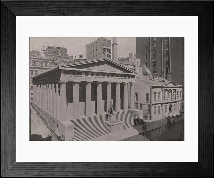 Framed Print : United States Sub-Treasury-Northeast Corner Wall and Nassau Streets; Assay Office Framed Print : United States Sub-Treasury-Northeast Corner Wall and Nassau Streets; Assay Office