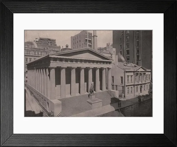 Framed Print : United States Sub-Treasury-Northeast Corner Wall and Nassau Streets; Assay Office Framed Print : United States Sub-Treasury-Northeast Corner Wall and Nassau Streets; Assay Office