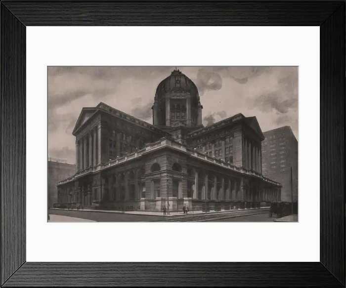 Framed Print : The New Chicago Post Office & United States Federal Building; Dearborn Street, Jackson Boulevard, Clark, & Adams streets Framed Print : The New Chicago Post Office & United States Federal Building; Dearborn Street, Jackson Boulevard, Clark, & Adams streets
