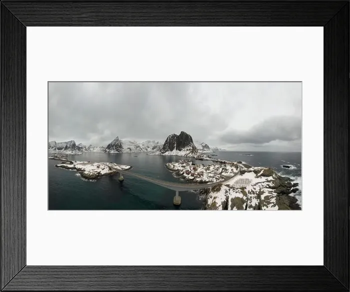 Framed Print : Aerial point of view of Lofoten Framed Print : Aerial point of view of Lofoten
