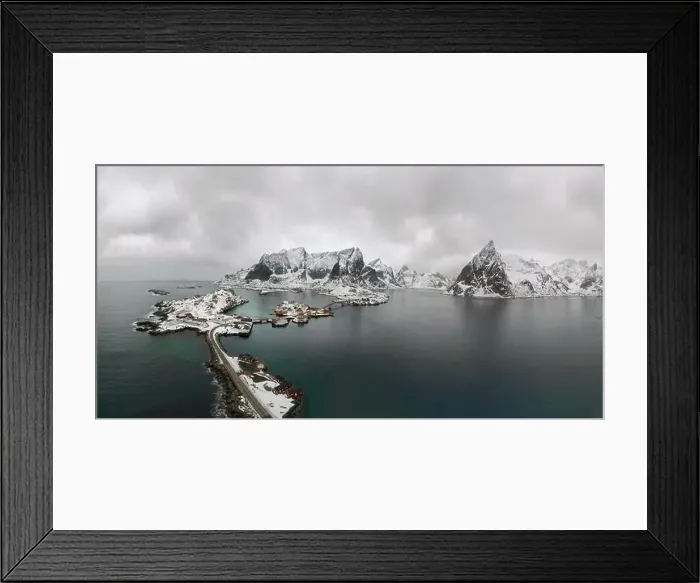 Framed Print : Aerial point of view of Lofoten Framed Print : Aerial point of view of Lofoten