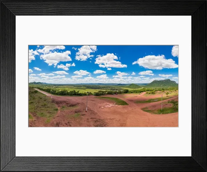 Framed Print : Vertical panorama, photographed from the Cerro Pero in Paraguay Framed Print : Vertical panorama, photographed from the Cerro Pero in Paraguay