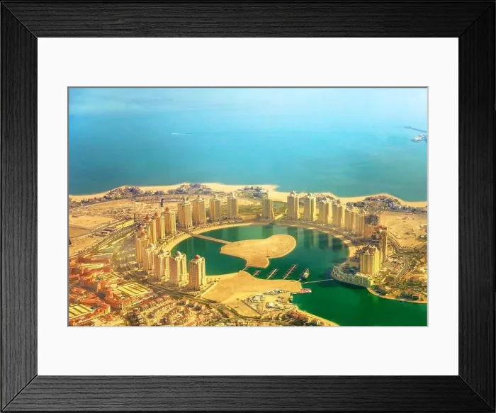 Framed Print : Details of towers of the Pearl-Qatar Framed Print : Details of towers of the Pearl-Qatar