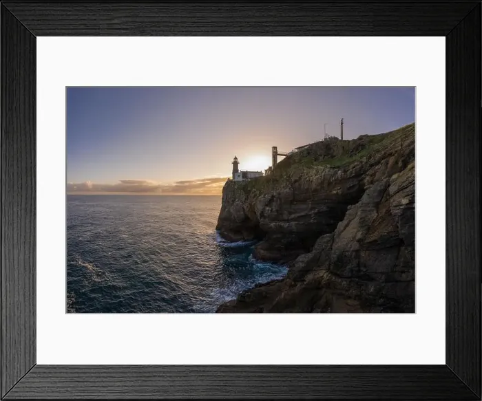 Framed Print : Santa Catalina lighthouse in Lekeitio, Basque country - drone aerial view Framed Print : Santa Catalina lighthouse in Lekeitio, Basque country - drone aerial view