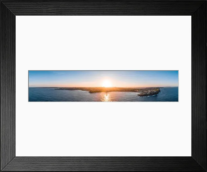 Framed Print : Bondi Beach Drone Shot at Sunset with Sydney CBD in background at Sunset Framed Print : Bondi Beach Drone Shot at Sunset with Sydney CBD in background at Sunset