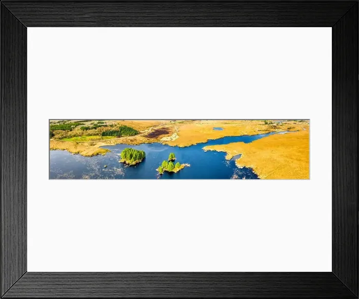 Framed Print : Aerial view of Loch Mhin Leic na Leabhar - Meenlecknalore Lough - close to Dungloe in County Donegal, Ireland Framed Print : Aerial view of Loch Mhin Leic na Leabhar - Meenlecknalore Lough - close to Dungloe in County Donegal, Ireland