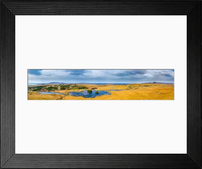 Framed Print : Aerial view of Loch Mhin Leic na Leabhar - Meenlecknalore Lough - close to Dungloe in County Donegal, Ireland Framed Print : Aerial view of Loch Mhin Leic na Leabhar - Meenlecknalore Lough - close to Dungloe in County Donegal, Ireland