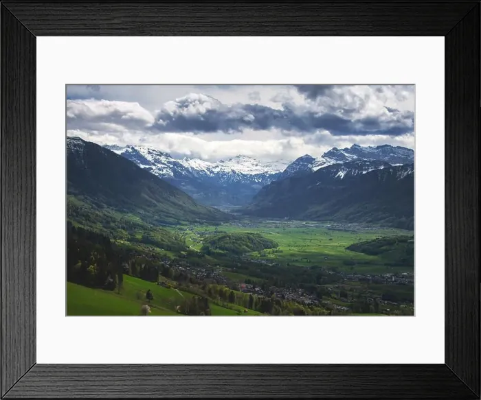 Framed Print : Aerial photos near to Obersee in Switzerland Framed Print : Aerial photos near to Obersee in Switzerland