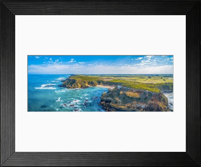 Framed Print : Eroding ocean coastline at Childers Cove on Great Ocean Road in Victoria, Australia Framed Print : Eroding ocean coastline at Childers Cove on Great Ocean Road in Victoria, Australia