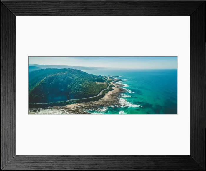 Framed Print : Great Ocean Road winding along beautiful coastline in Victoria, Australia Framed Print : Great Ocean Road winding along beautiful coastline in Victoria, Australia