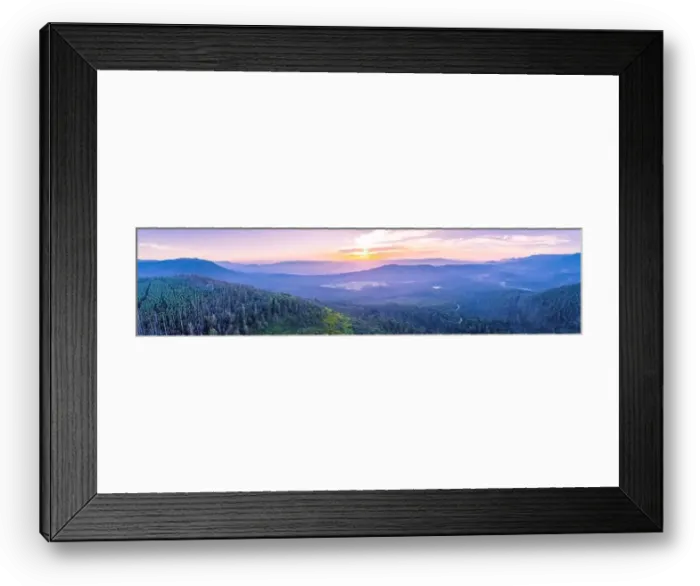 Framed Print : Wide aerial panorama of beautiful sunset over mountains in Yarra Ranges National Park, Victoria, Australia Framed Print : Wide aerial panorama of beautiful sunset over mountains in Yarra Ranges National Park, Victoria, Australia