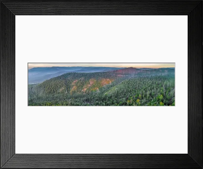 Framed Print : Aerial panorama of Yarra Ranges National Park in Victoria, Australia