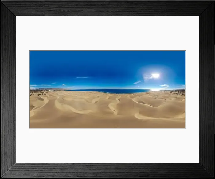 Framed Print : Aerial View of Sand Dunes in Gran Canaria with beautiful coast and beach, Canarian Islands, Spain Framed Print : Aerial View of Sand Dunes in Gran Canaria with beautiful coast and beach, Canarian Islands, Spain