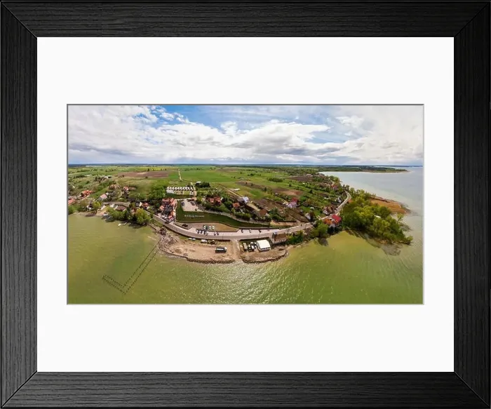 Framed Print : Aerial view of Marina Sniardwy in Nowe Guty village, Poland Framed Print : Aerial view of Marina Sniardwy in Nowe Guty village, Poland