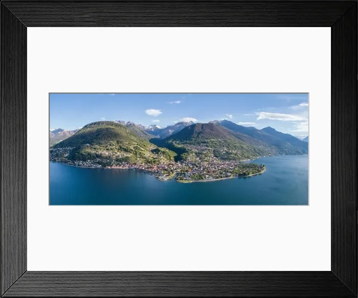 Framed Print : Lake of Como, panoramic view. Village of Domaso Framed Print : Lake of Como, panoramic view. Village of Domaso