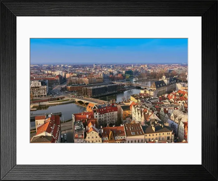 Framed Print : Aerial view on the centre of the city Wroclaw, Poland Framed Print : Aerial view on the centre of the city Wroclaw, Poland