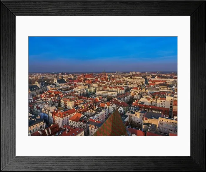 Framed Print : Aerial view on the centre of the city Wroclaw, Poland Framed Print : Aerial view on the centre of the city Wroclaw, Poland