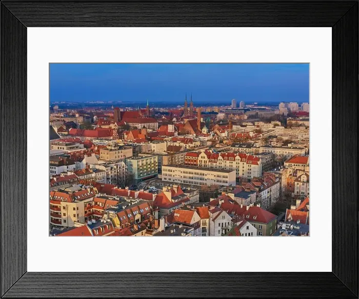 Framed Print : Aerial view on the centre of the city Wroclaw, Poland Framed Print : Aerial view on the centre of the city Wroclaw, Poland