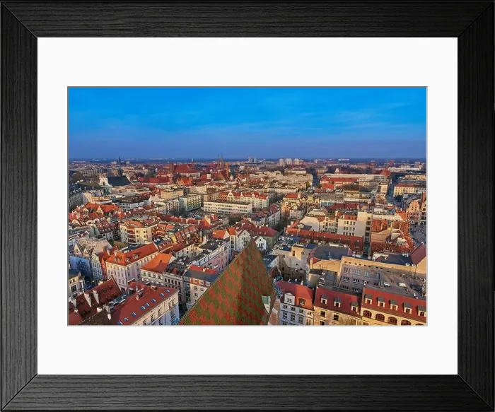 Framed Print : Aerial view on the centre of the city Wroclaw, Poland Framed Print : Aerial view on the centre of the city Wroclaw, Poland