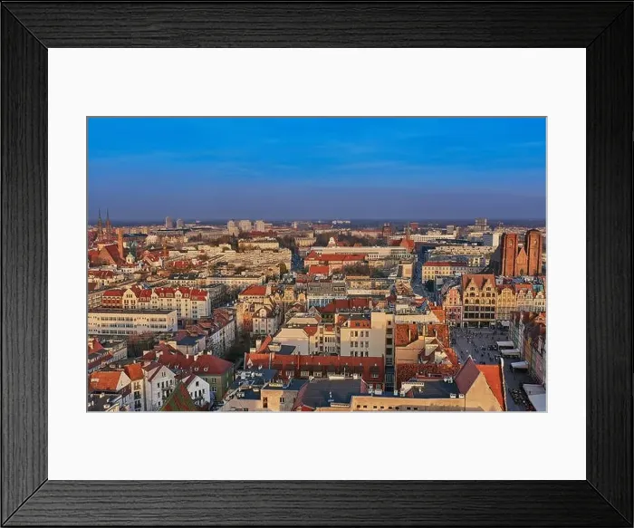 Framed Print : Aerial view on the centre of the city Wroclaw, Poland Framed Print : Aerial view on the centre of the city Wroclaw, Poland