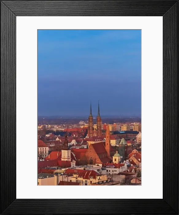 Framed Print : Aerial view on the centre of the city Wroclaw, Poland Framed Print : Aerial view on the centre of the city Wroclaw, Poland