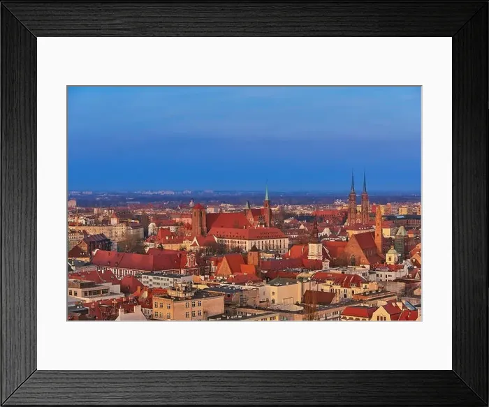 Framed Print : Aerial view on the centre of the city Wroclaw, Poland Framed Print : Aerial view on the centre of the city Wroclaw, Poland