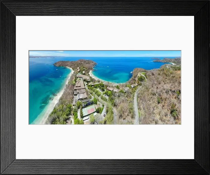 Framed Print : PAPAGAYO, COSTA RICA -18 MAR 2019- Aerial view of the Four Seasons Resort Costa Rica
