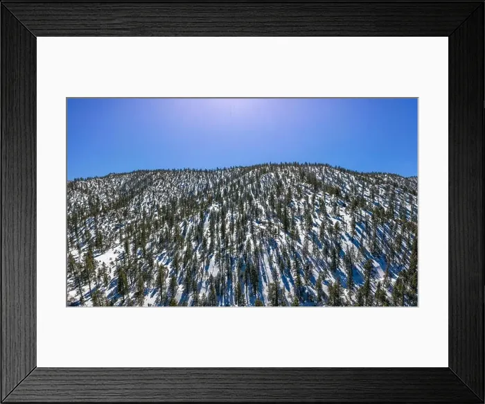 Framed Print : A fresh blanket of snow brings a new version of beauty to the Southern Californian mountains Framed Print : A fresh blanket of snow brings a new version of beauty to the Southern Californian mountains
