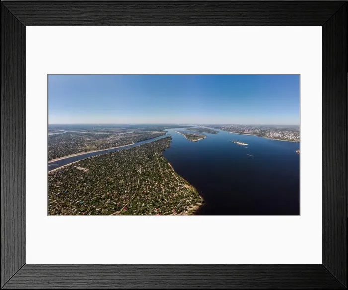 Framed Print : Aerial view on small town. Many houses, roads Framed Print : Aerial view on small town. Many houses, roads