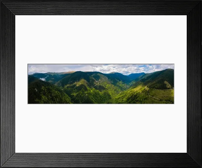 Framed Print : The Mountain Ridge Covered Forest. Mountain Landscape Framed Print : The Mountain Ridge Covered Forest. Mountain Landscape