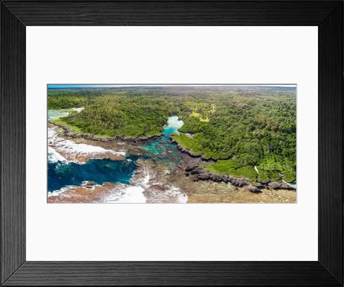 Framed Print : Drone view of The Blue Lagoon, Port Vila, Efate, Vanuatu - famous tourist destination Framed Print : Drone view of The Blue Lagoon, Port Vila, Efate, Vanuatu - famous tourist destination