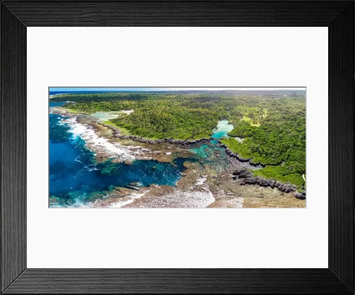 Framed Print : Drone view of The Blue Lagoon, Port Vila, Efate, Vanuatu - famous tourist destination Framed Print : Drone view of The Blue Lagoon, Port Vila, Efate, Vanuatu - famous tourist destination