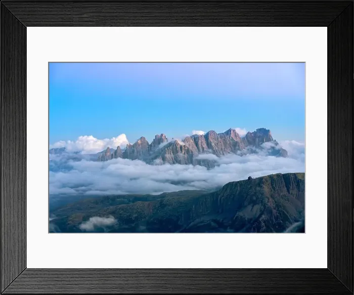 Framed Print : Alta Via Bepi Zac, sunset on Marmolada, Dolomites, Veneto, Italy, Europe Framed Print : Alta Via Bepi Zac, sunset on Marmolada, Dolomites, Veneto, Italy, Europe