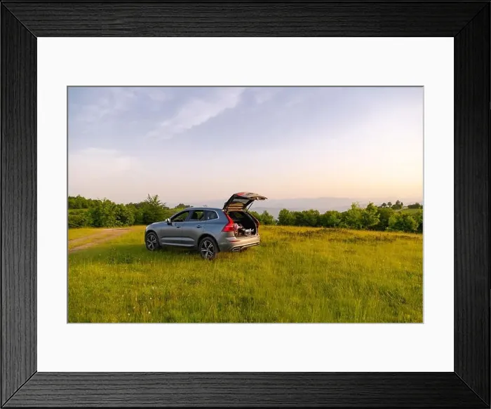 Framed Print : drone ready for fly in suv trunk landscape nature mountains sunset Framed Print : drone ready for fly in suv trunk landscape nature mountains sunset