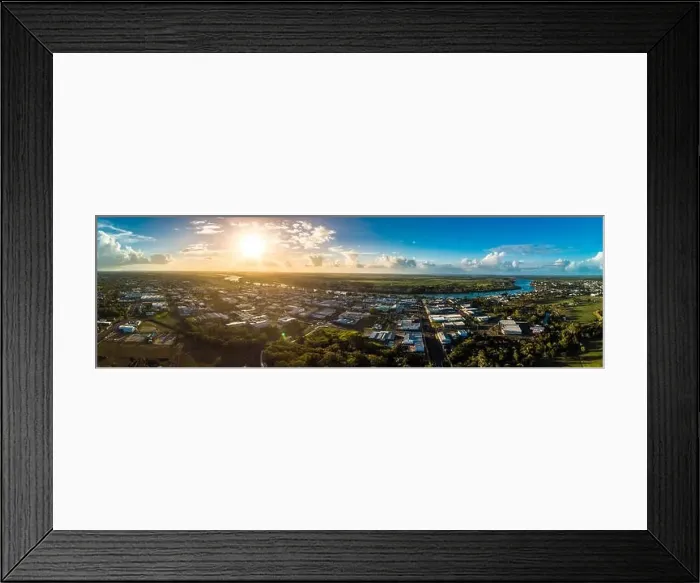 Framed Print : Aerial drone view of central area of Bundaberg, Queensland, Australia Framed Print : Aerial drone view of central area of Bundaberg, Queensland, Australia