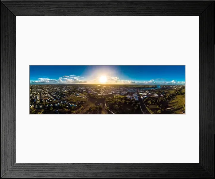 Framed Print : Aerial drone view of central area of Bundaberg, Queensland, Australia Framed Print : Aerial drone view of central area of Bundaberg, Queensland, Australia
