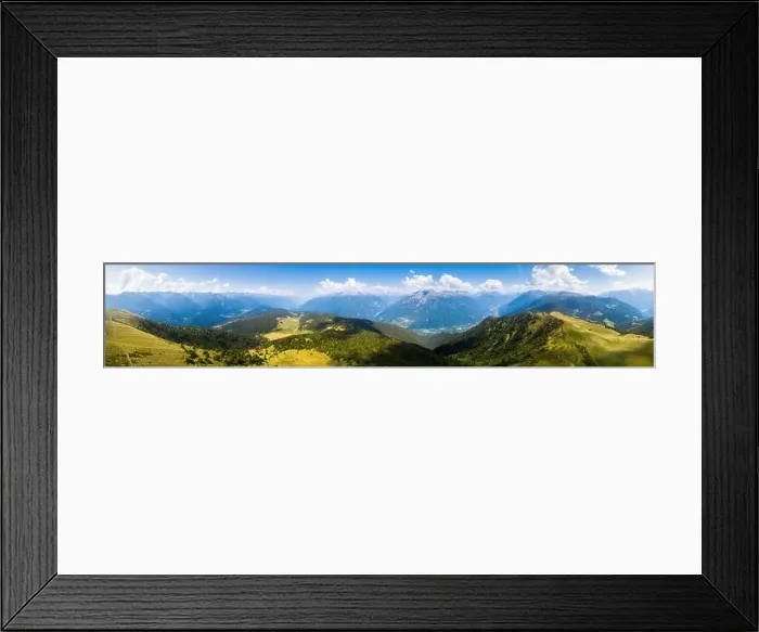 Framed Print : Aerial panoramic view towards Aprica, Trivigno, Valtellina and Valposchiavo from Monte Padrio, Lombardy, Italy Framed Print : Aerial panoramic view towards Aprica, Trivigno, Valtellina and Valposchiavo from Monte Padrio, Lombardy, Italy