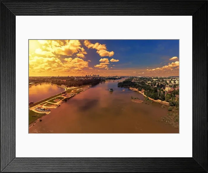 Framed Print : Aerial panorama of Warsaw, capital of Poland Framed Print : Aerial panorama of Warsaw, capital of Poland