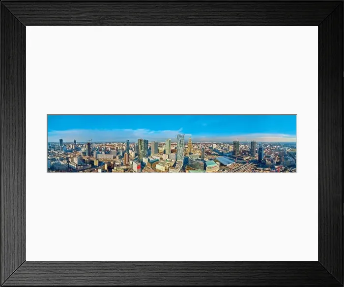 Framed Print : WARSAW, POLAND - FEBRUARY 23, 2019: Beautiful panoramic aerial drone view to the center of Warsaw City and Zlota 44 Framed Print : WARSAW, POLAND - FEBRUARY 23, 2019: Beautiful panoramic aerial drone view to the center of Warsaw City and Zlota 44