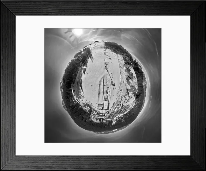 Framed Print : Beautiful panoramic aerial drone view to the ski resort Zloty Gron - near Istebna - a large village Framed Print : Beautiful panoramic aerial drone view to the ski resort Zloty Gron - near Istebna - a large village