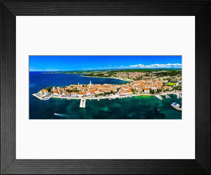 Framed Print : Aerial view of the old town of Porec in Croatia Framed Print : Aerial view of the old town of Porec in Croatia
