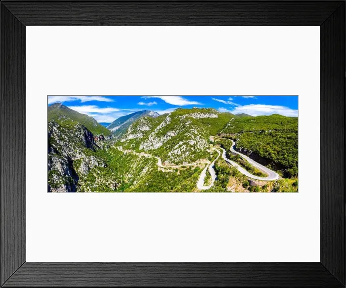 Framed Print : Winding road in the mountains of Greece Framed Print : Winding road in the mountains of Greece