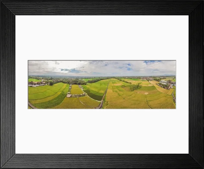 Framed Print : Image of beautiful Terraced rice field in water season and Irrigation from drone, Top view of rices paddy Framed Print : Image of beautiful Terraced rice field in water season and Irrigation from drone, Top view of rices paddy