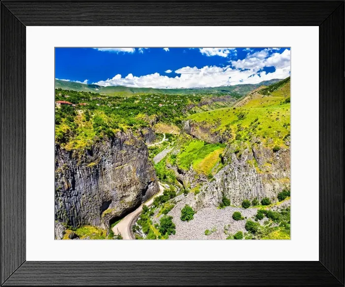Framed Print : The Garni Gorge with basalt column formations. Armenia Framed Print : The Garni Gorge with basalt column formations. Armenia