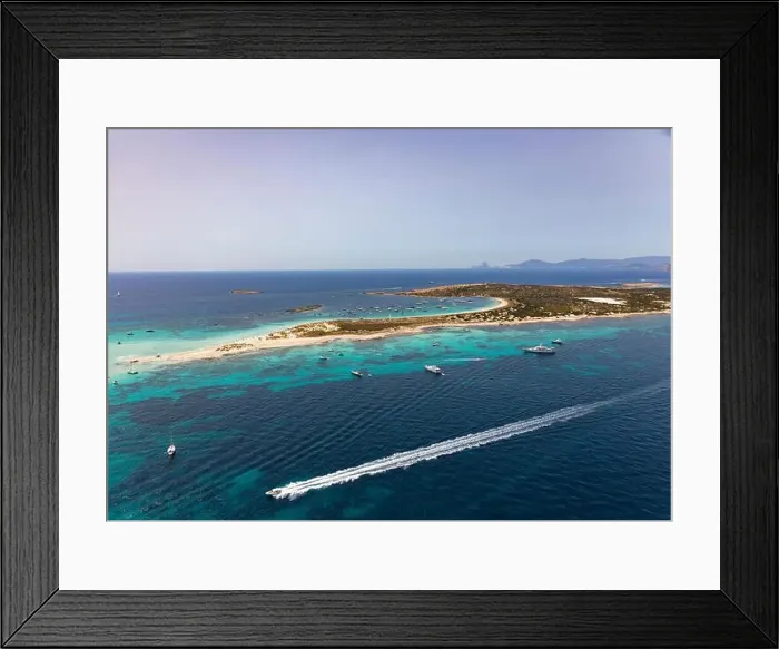 Framed Print : formentera, beautiful sea of baleares islands, aerial view Framed Print : formentera, beautiful sea of baleares islands, aerial view