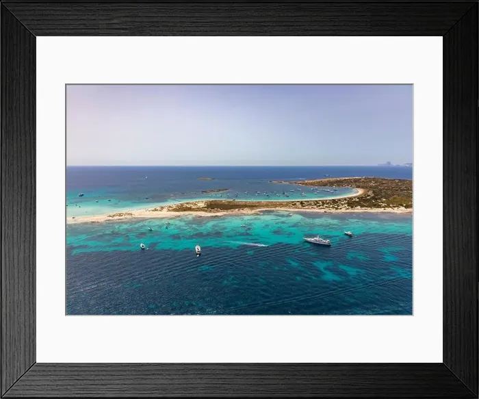 Framed Print : formentera, beautiful sea of baleares islands, aerial view Framed Print : formentera, beautiful sea of baleares islands, aerial view