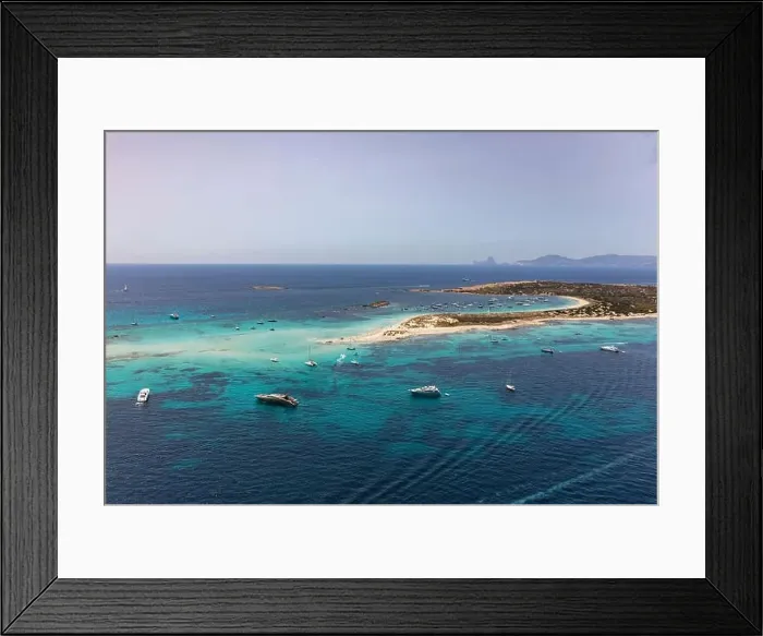 Framed Print : formentera, beautiful sea of baleares islands, aerial view Framed Print : formentera, beautiful sea of baleares islands, aerial view